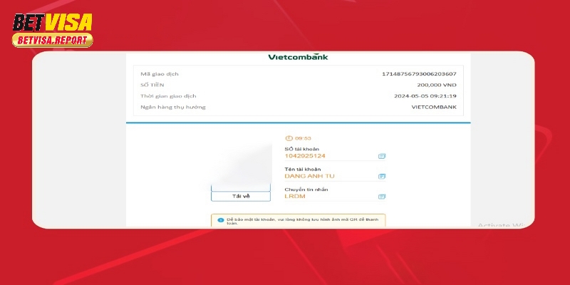 Các phương thức nạp tiền BETVISA thành công